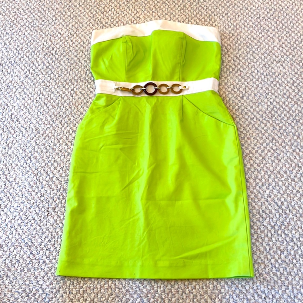 Lime color dress - Picture 1 of 4
